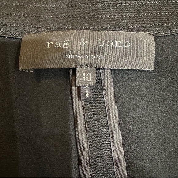 Rag & Bone - Women's Suit Tuxedo Blazer Jacket - Black - Size 10 - Picture 12 of 13